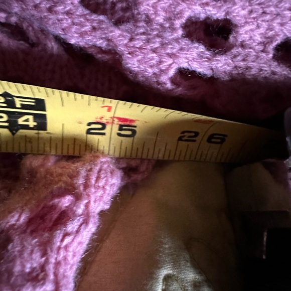 Coral Pink Long Open Knit Duster Cardigan - Picture 7 of 7